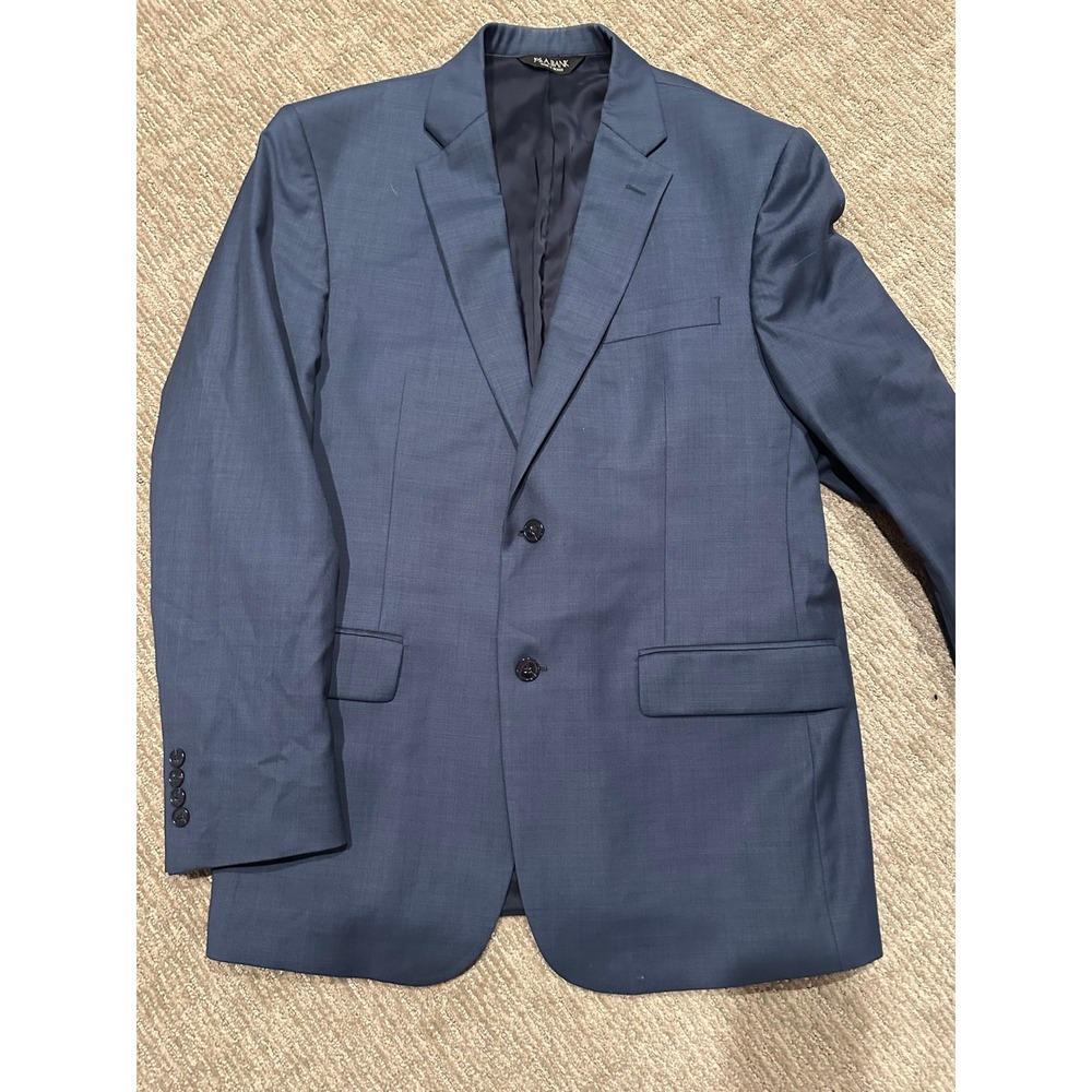 Jos. A. Bank Travelers Collection Blue 100% Silk Wool Blazer Coat 42R 54737